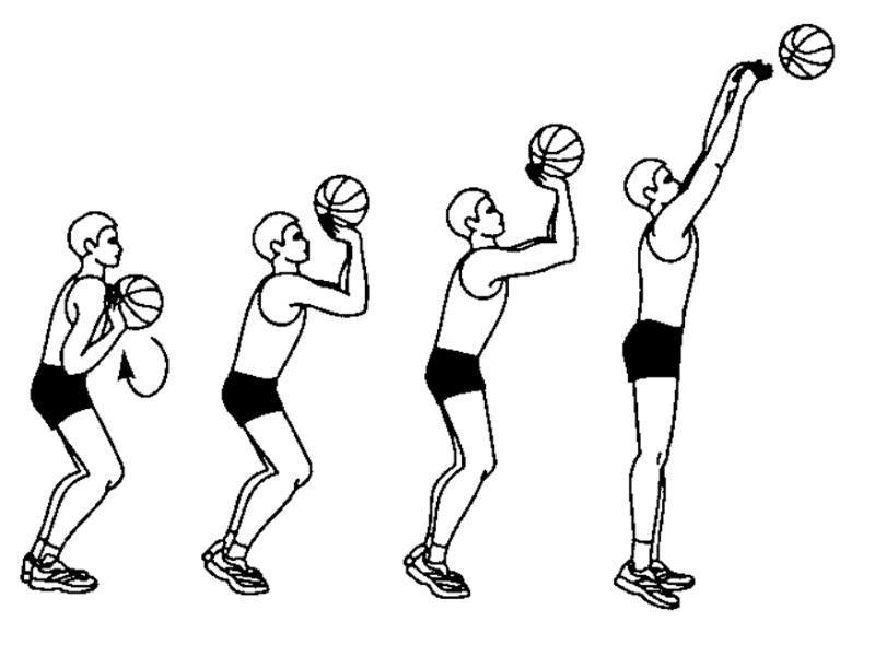 Как называется бросок мяча. Техника броска мяча в баскетболе. Бросок мяча с места в баскетболе техника. Техника броска мяча по кольцу двумя руками от груди. Бросок снизу в баскетболе.